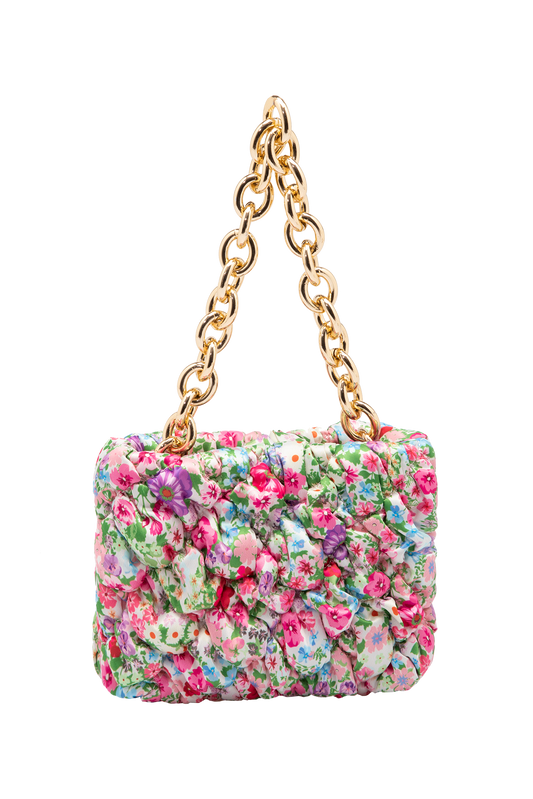 Recycled Quilted Hand Bag - Pink