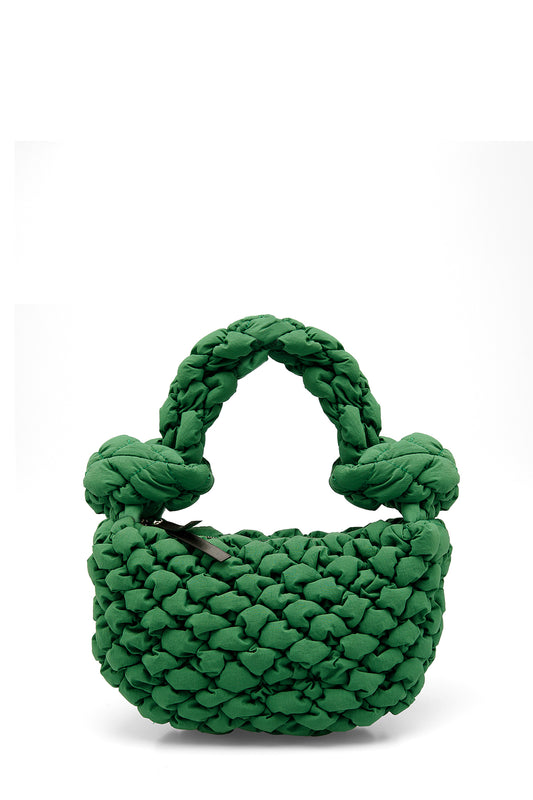 Quilted Nylon Shoulder Bag - Green