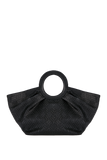 Top Handle Fan Tote Bag - Black