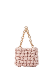 Quilted Satin Handbag - Beige