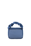 Satin Diamante Camera Bag - Blue