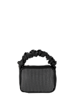 Satin Diamante Camera Bag - Black