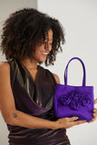 Floral Handbag - Purple
