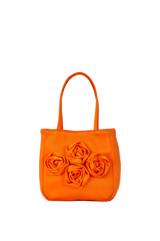 Floral Handbag - Orange