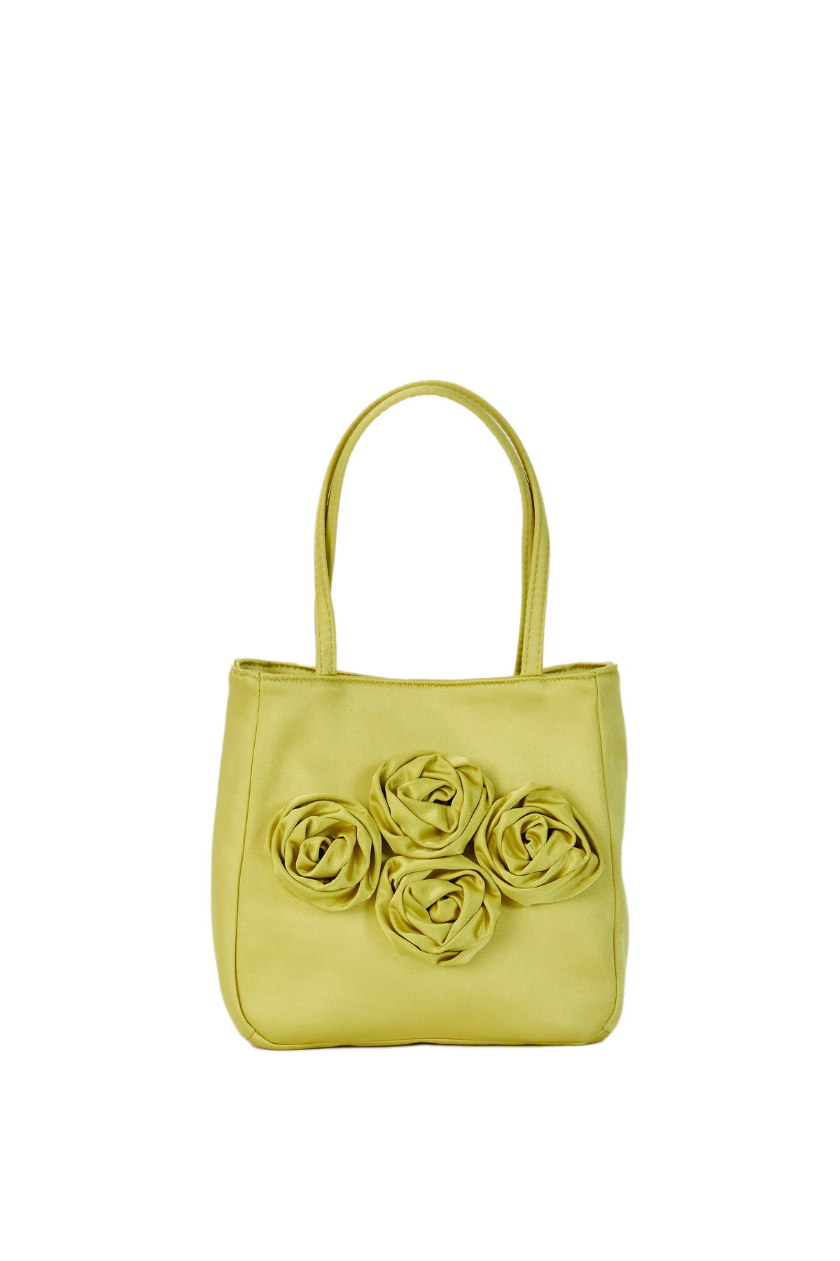 Floral Handbag - Lime Green