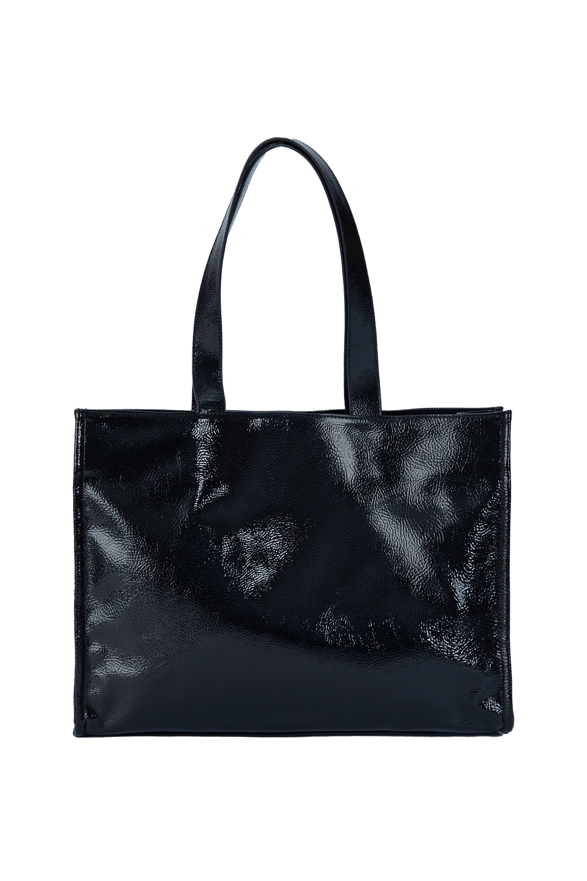 Black patent discount tote