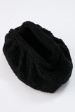 Plush Pouch Bag - Black