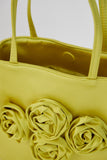 Floral Handbag - Lime Green