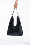Hobo Shoulder Bag for Women with Matching Zip Pouch, 2PCS - Black