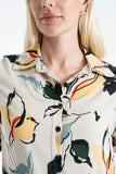 Womens Viscose Abstract Floral Maxi Shirt Dress