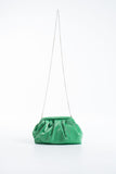 Shimmery Pouch Bag With Detachable Crossbody Strap - Green