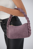 Braided Handle Shoulder Bag - Lilac