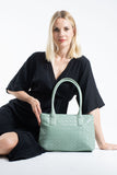 Braided Pu Leather Shoulder Bag - Mint