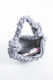 Puffy Quilted Lightweight Large Shoulder Bag - Grey