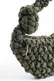 Puffy Quilted Lightweight Large Shoulder Bag - Green