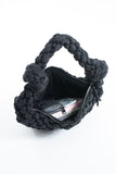 Puffy Quilted Lightweight Large Shoulder Bag - Black