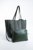 Pu Leather Weekend Bag  – 2 Pcs Set - Khaki