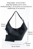 Woven Vegan Leather Large Slouchy Hobo Bag – 2-Piece Set with Matching Clutch - Black