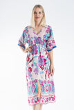 Womens Floral Print Midi Dress