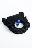 Ruffle Handle Grab Bag - Black