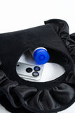 Ruffle Handle Grab Bag - Black