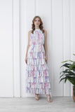 Womens Floral Tiered Maxi Dress