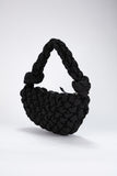 Puffy Quilted Lightweight Shoulder Bag - Black