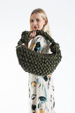 Puffy Quilted Lightweight Large Shoulder Bag - Green