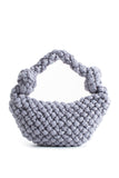 Puffy Quilted Lightweight Large Shoulder Bag - Grey