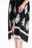 Womens Viscose  Printed Ornamental Floral Midi Dress