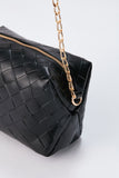 Braided Pu Leather Crossbody Camera Bag - Black