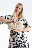 Textured Pouch Crossbody Bag - Cream