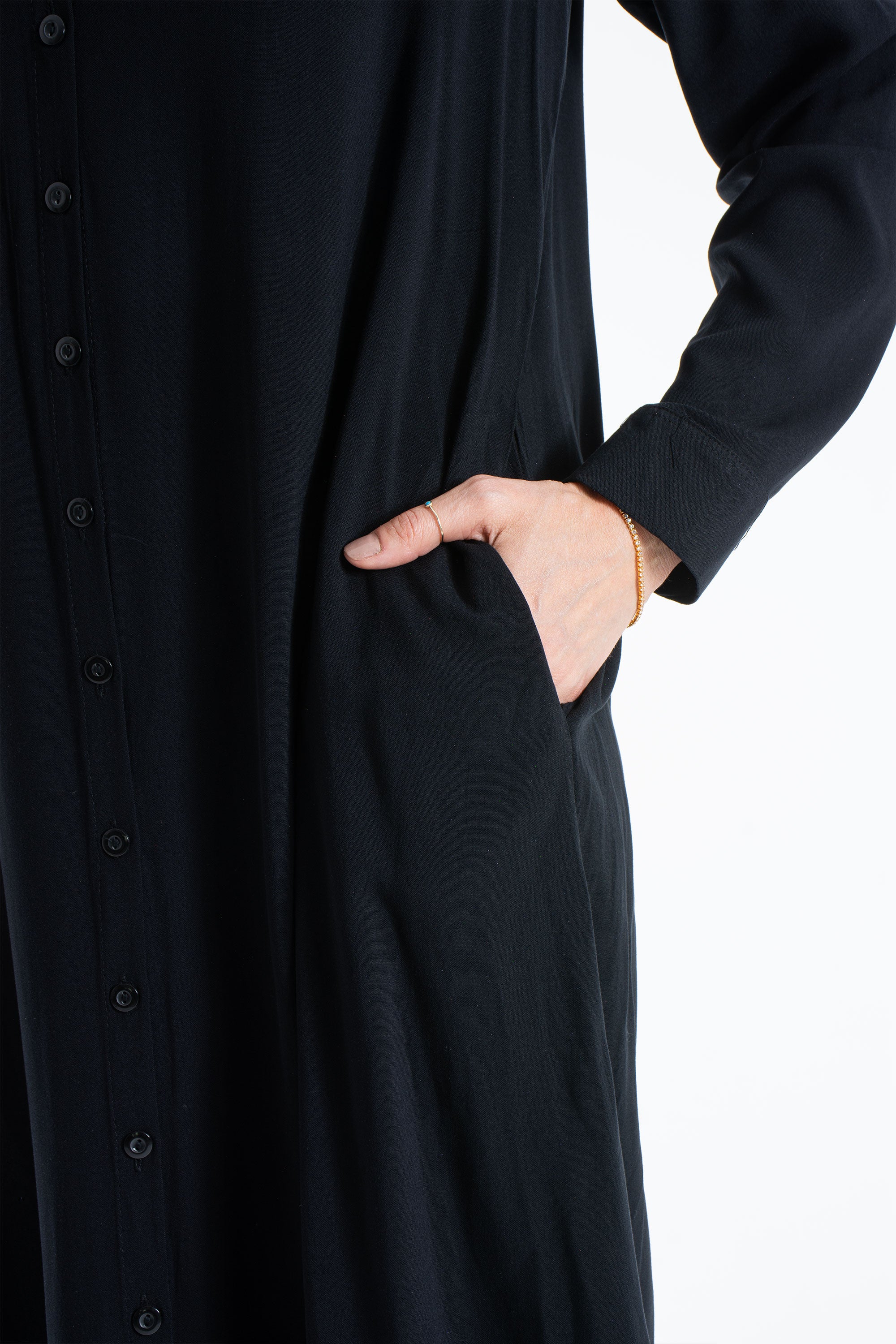 Womens Viscose Long Sleeve Maxi Shirt Dress