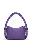 Braided Handle Shoulder Bag - Lilac