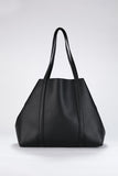 Pu Leather Weekend Bag  – 2 Pcs Set - Black