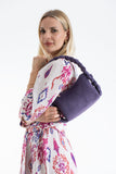 Braided Handle Shoulder Bag - Lilac