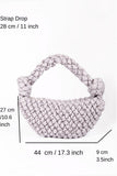 Puffy Quilted Lightweight Large Shoulder Bag - Grey