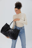 Puffy Lightweight Tote Bag - Black