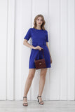 Croc Pu Leather Crossbody Bag - Burgundy