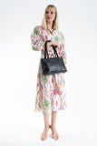 Braided Pu Leather Shoulder Bag - Black