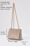 Quilted Mini Crossbody & Shoulder Bag - Beige