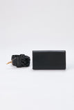 Mini Shoulder Bag with Chuncky Braided Strap - Black