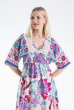 Womens Floral Print Midi Dress