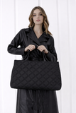 Quilted Weekend Bag - Black