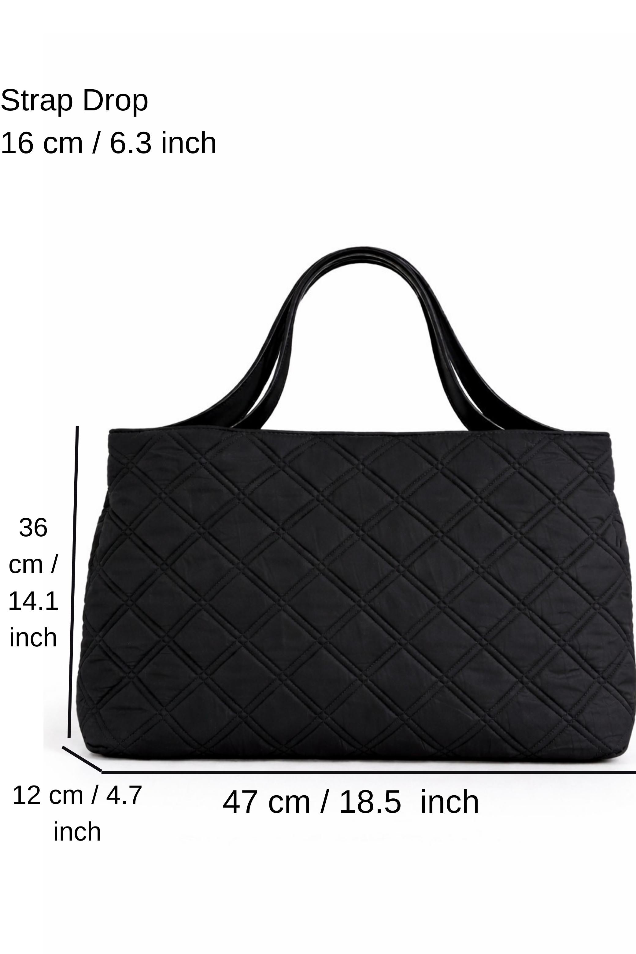 Quilted Weekend Bag - Black