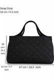 Quilted Weekend Bag - Black