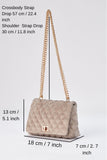 Quilted Mini Crossbody & Shoulder Bag - Beige