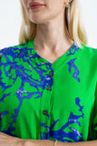 Womens Abstract Print Midi Dress