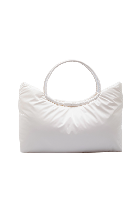 Puffy Tote Bag - White