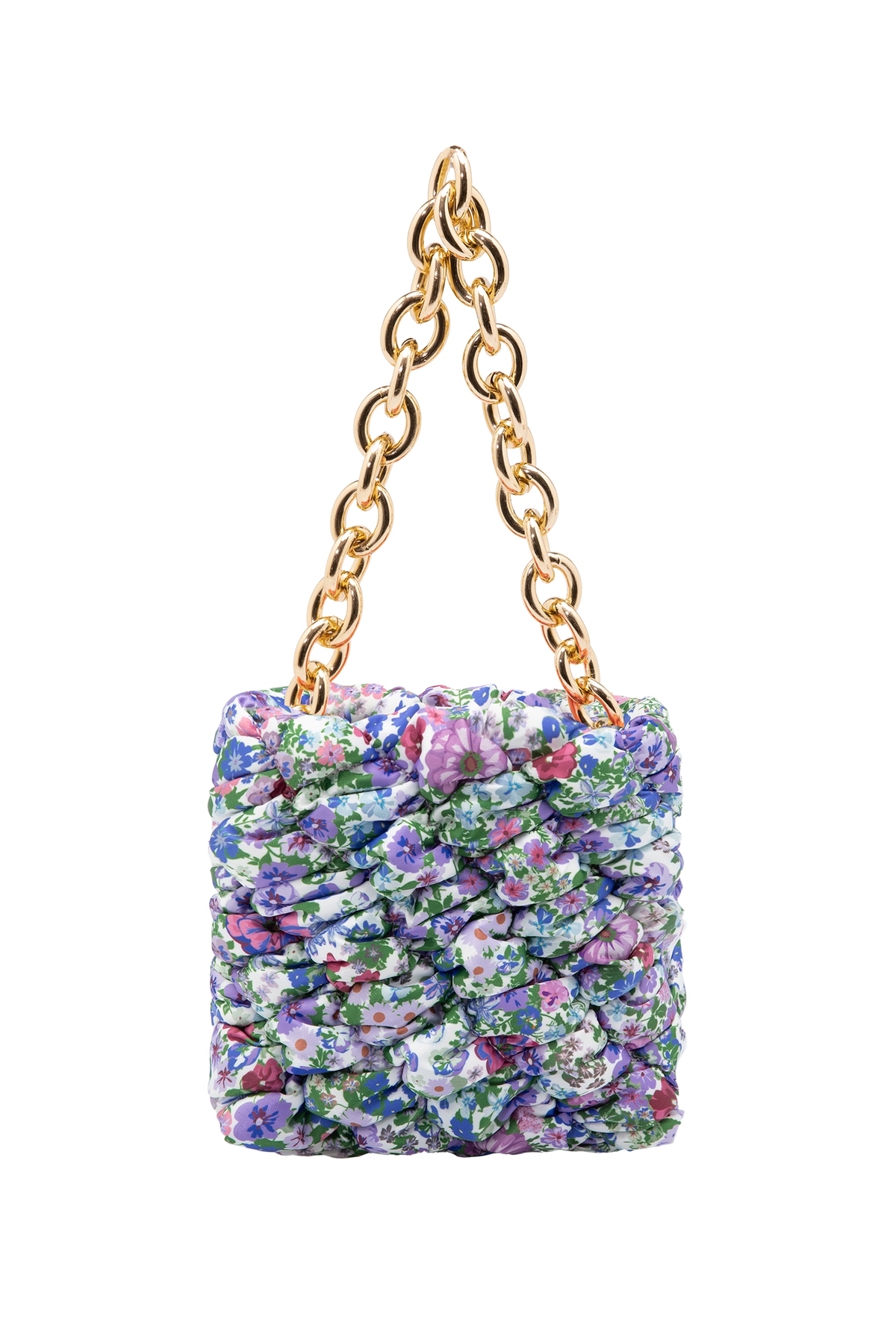 Recycled Quilted Hand Bag - Purple